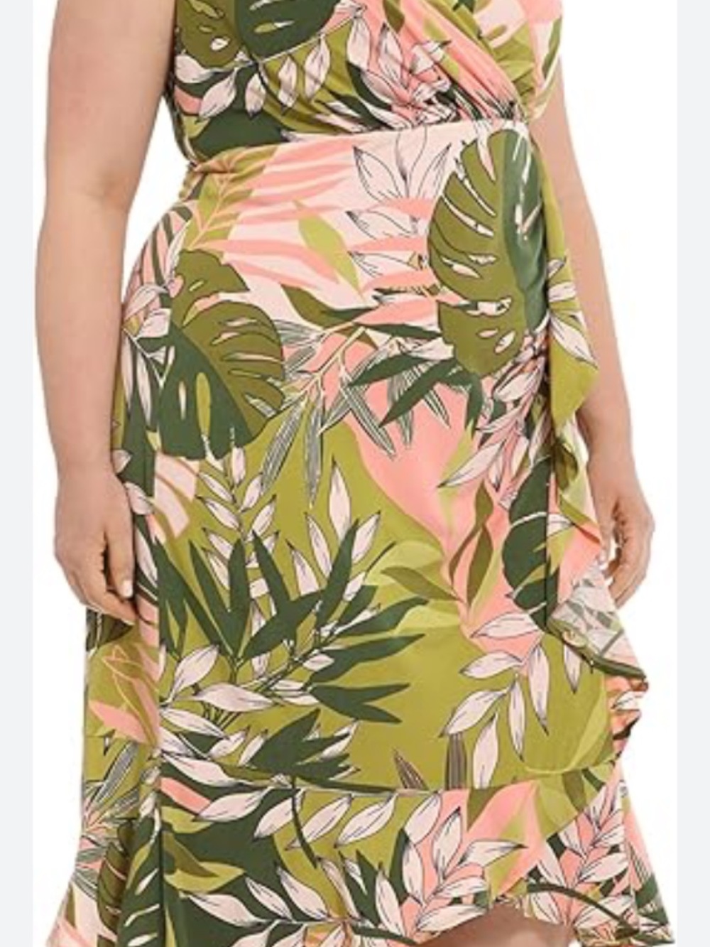 London times women side Ruched Ruffle cascade